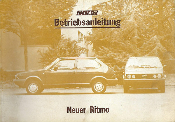 Betriebsanleitung neuer Fiat Ritmo 1983