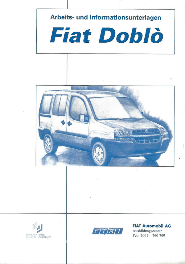 760709 - Fiat Doblo Arbeits- und Informationsunterlagen 2-2001