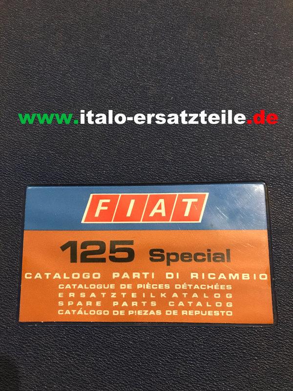 60310289 - gebrauchter Ersatzteilkatalog - Mechanik und Karosserie - für Fiat 125 Special